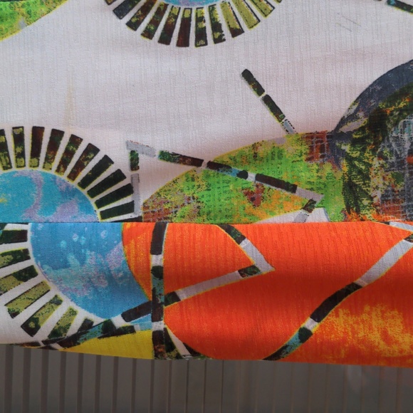 NWT Nina J Couture Vintage Y2K Bulgari Orange Size M Midi Flowy Skirt - Picture 3 of 7